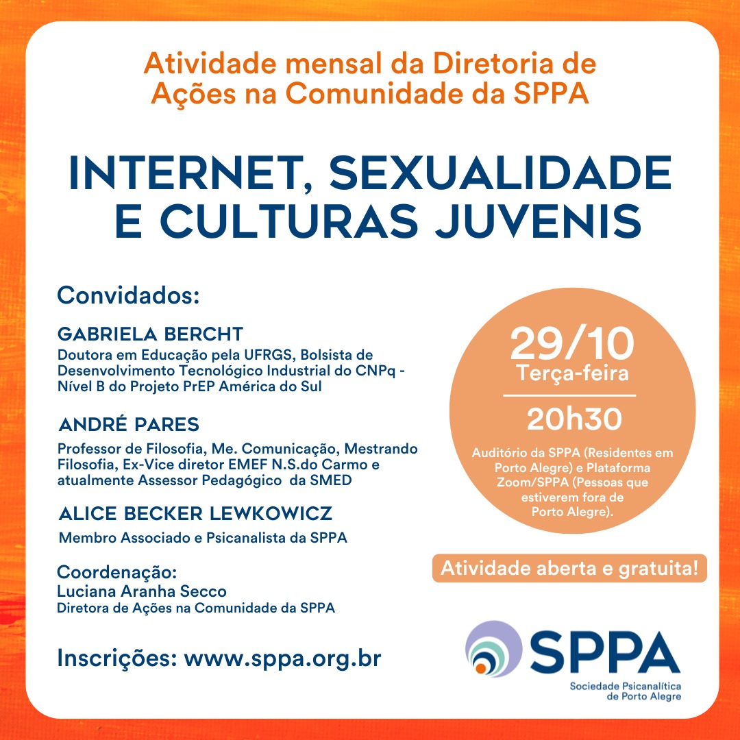 Atividade Mensal da Diretoria de Ações na Comunidade “Internet, Sexualidade e Culturas Juvenis”