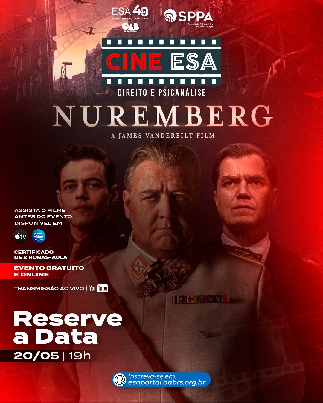 CINE ESA – Direito e Psicanálise – Filme: Nuremberg