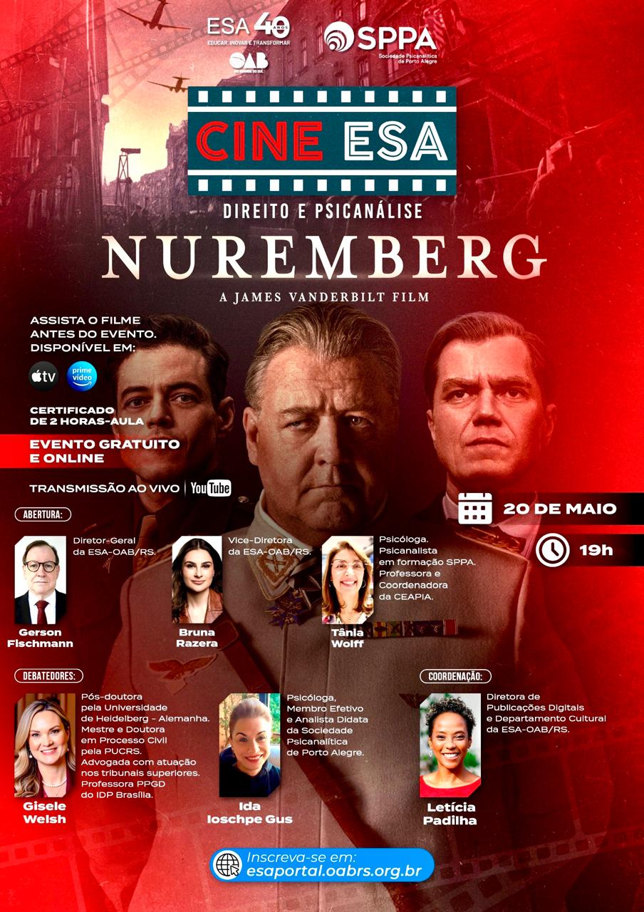 CINE ESA – Direito e Psicanálise – Filme: Nuremberg