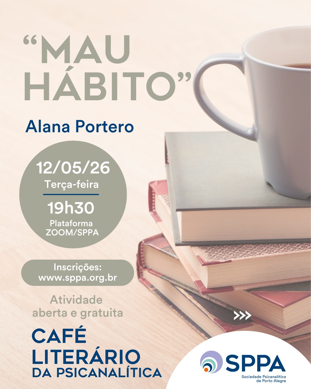 Café Literário da Psicanalítica: “Mau hábito”, de Alana Portero