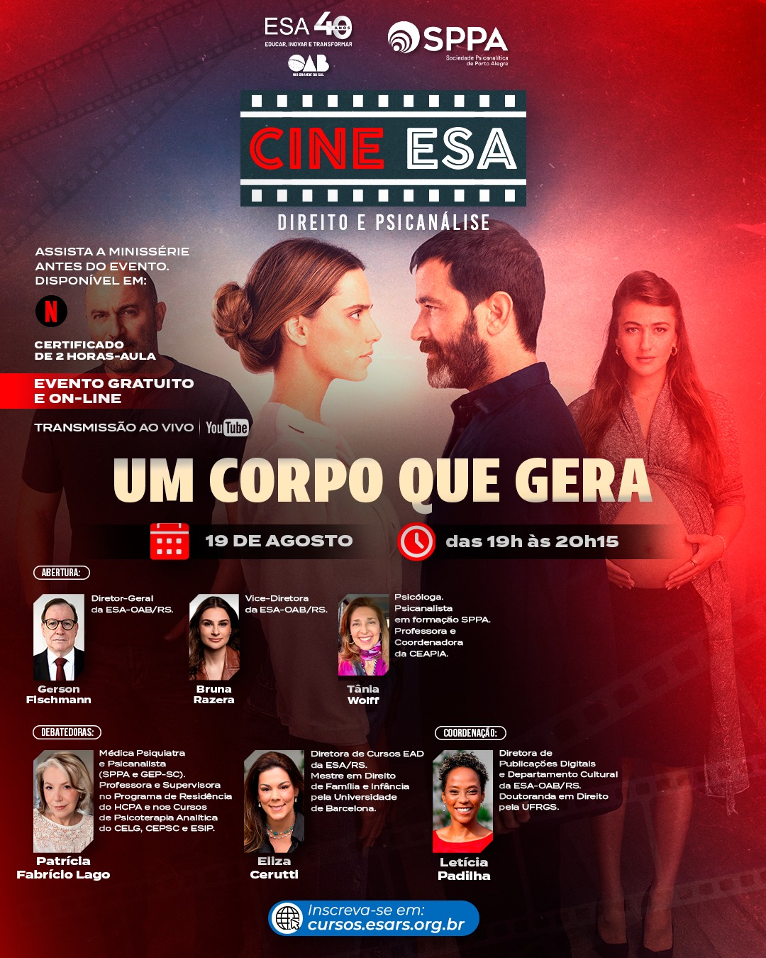 CINE ESA | Direito e Psicanálise: “Um corpo que gera”