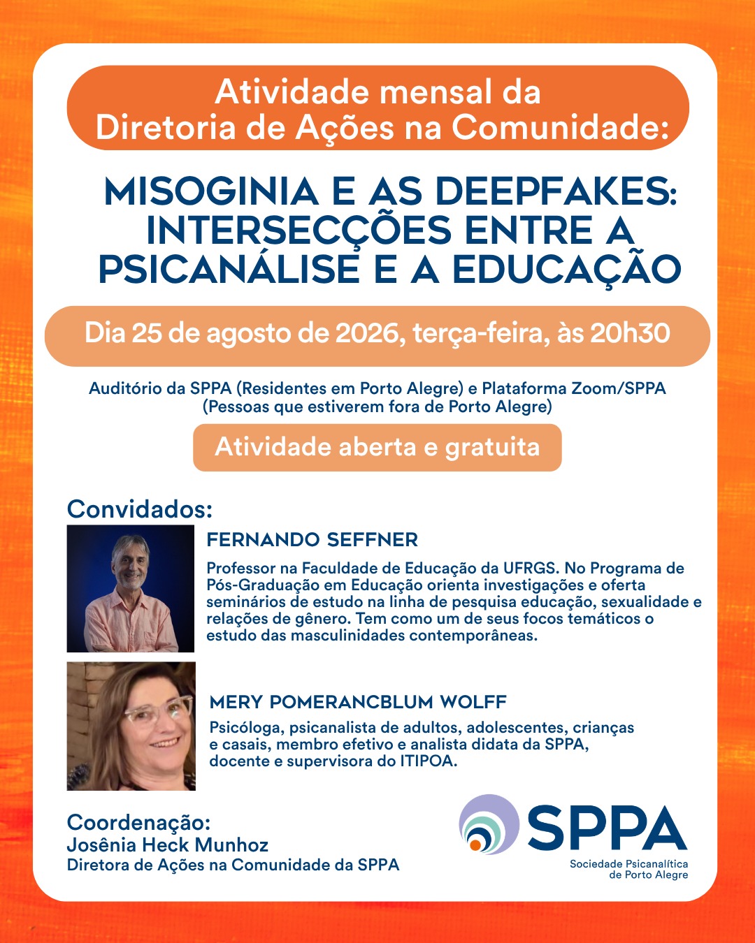 Atividade Mensal da Diretoria de Ações na Comunidade: Misoginia e as deepfakes: intersecções entre a psicanálise e a educação