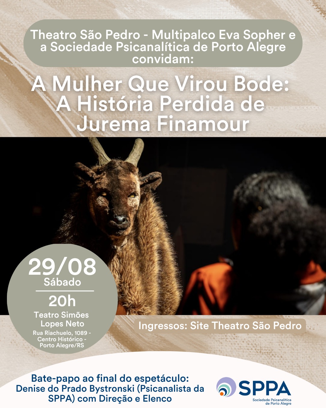 Teatro: A Mulher Que Virou Bode: A História Perdida de Jurema Finamour – Debate com Denise do Prado Bystronski