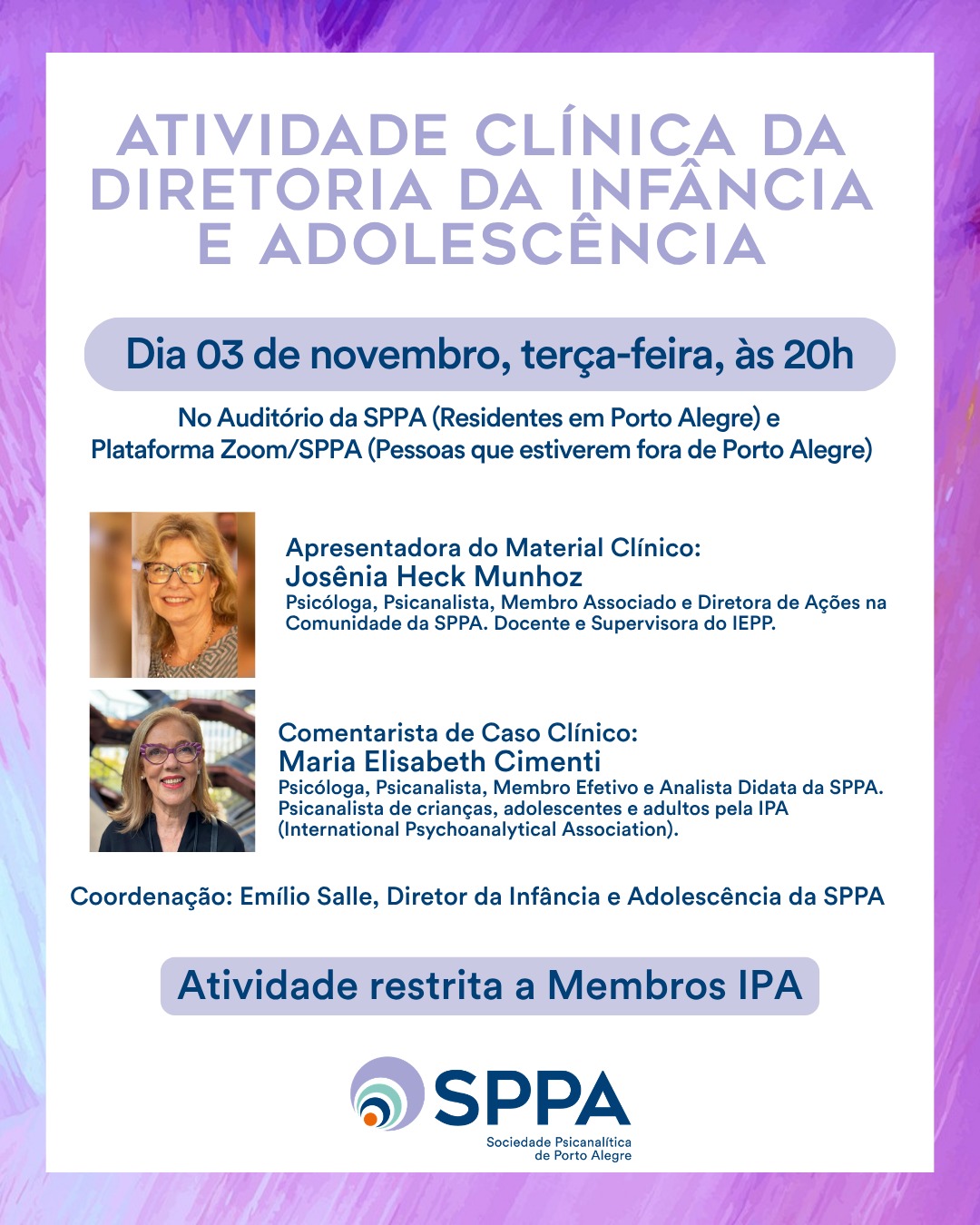 Atividade Clínica da Diretoria da Infância e Adolescência